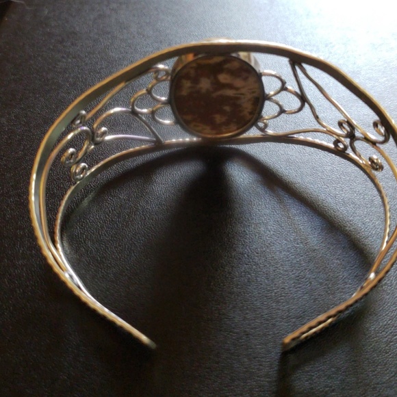 Handcrafted Ocean Jasper Bangle - Picture 4 of 5